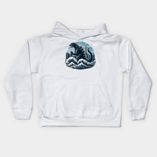 Godzilla Waves Kids Hoodie